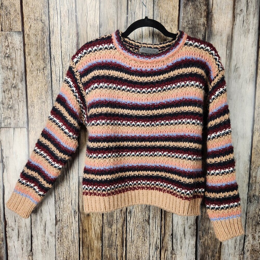 ELSAMANDA Wool Blend Striped Sweater - S